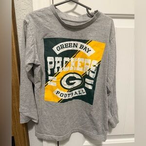 NFL Green Bay Packers Kids Gray Long Sleeve Tee